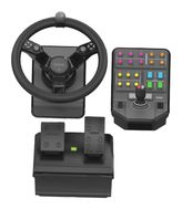 Logitech Analog / Digital Lenkrad + Pedale für PC  Heavy Equipment Bundle (Schwarz) f&uuml;r 238,96 Euro