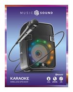 Music Sound 5 W Bluetooth Lautsprecher Laufzeit bis 8 h  Karaoke (Schwarz) f&uuml;r 39,96 Euro