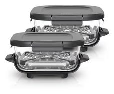 Ninja Behälter Quadratisch 1,4 l Glas  Crispi TempWare 2er-Pack (Transparent) f&uuml;r 52,96 Euro