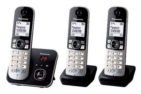 Panasonic DECT-Telefon  KX-TG6823 (Schwarz/Silber) f&uuml;r 70,46 Euro