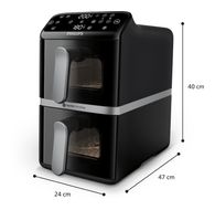 Philips Doppel Heißluftfritteuse 10 l 2750 W  Series 4000 NA461/00 (Schwarz, Silber) f&uuml;r 178,96 Euro