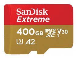 Sandisk Extreme A2 MicroSDXC Speicherkarte 400 GB Class 3 (U3) für 69,96 Euro