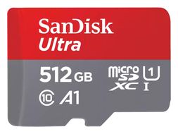 Sandisk Ultra A1 MicroSDXC Speicherkarte 512 GB Class 1 (U1) Klasse 10 für 56,46 Euro