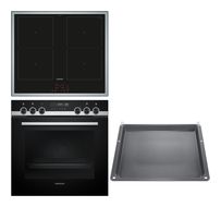 Siemens Herdset groß AutoClean activeClean mit 60 cm Induktions Kochfeld EX83DB2 (EM645CQB6E + HE578BBS4 + HZ541000) f&uuml;r 1.197,00 Euro