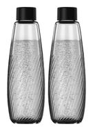 SodaStream Glas (Schwarz, Transparent) Duo Riffled 1,0 L (2er-Pack) f&uuml;r 27,99 Euro