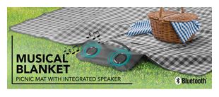 Cellular Line 6 W Bluetooth Lautsprecher Laufzeit bis 2 h  Music Picknick Decke (Schwarz) f&uuml;r 34,99 Euro