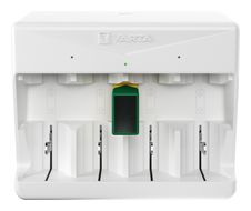 Varta Akku Ladegerät, Batterieladegerät für wiederaufladbare Batterien, lädt 2 oder 4 AA, AAA, C, D oder 1x 9V gleichzeitig, Universal Charger, mit Sicherheitsabschaltung, unbestückt f&uuml;r 24,99 Euro