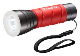 Varta Taschenlampe LED inkl. 3x AAA Batterien, Outdoor Sports F10 Leuchte, Lampe mit zwei Leuchtmodi, Taschenleuchte mit gummiertem Griff, sehr robust, rot f&uuml;r 16,46 Euro