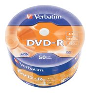 Verbatim DVD-R mattsilber, 50er-Spindel mit Folienverpackung für 20,46 Euro