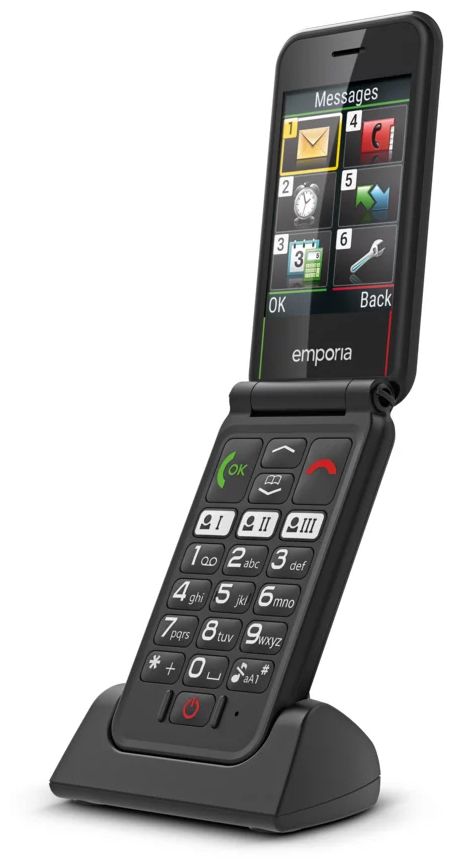 Boomstore Single SIM bei Emporia Simplicity cm Smartphone glam 7,11 (2.8 Zoll) (Schwarz) 2G