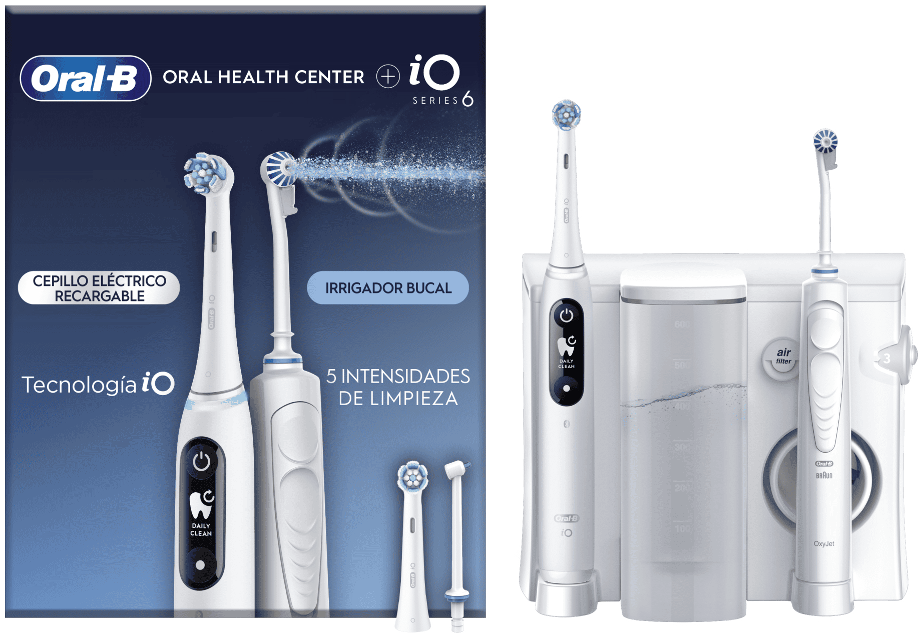 Oral-B Oral Health Center + iO Series 6 Rotierende-vibrierende Zahnbürste  für Erwachsene bei Boomstore