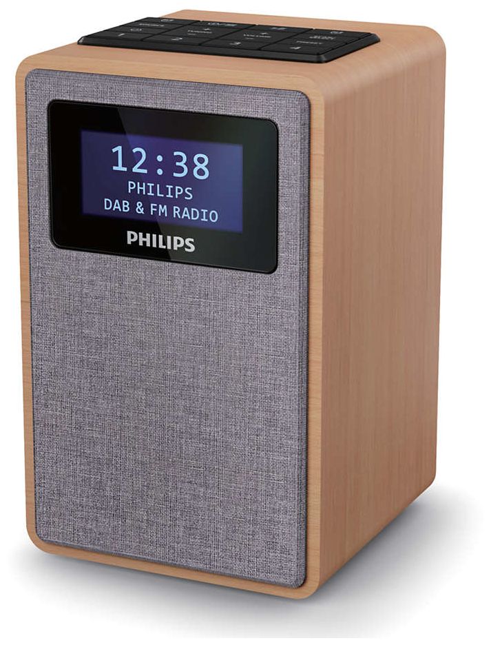 bei Radio DAB, FM DAB+, Holz) Philips Boomstore TAR5005/10 (Grau,