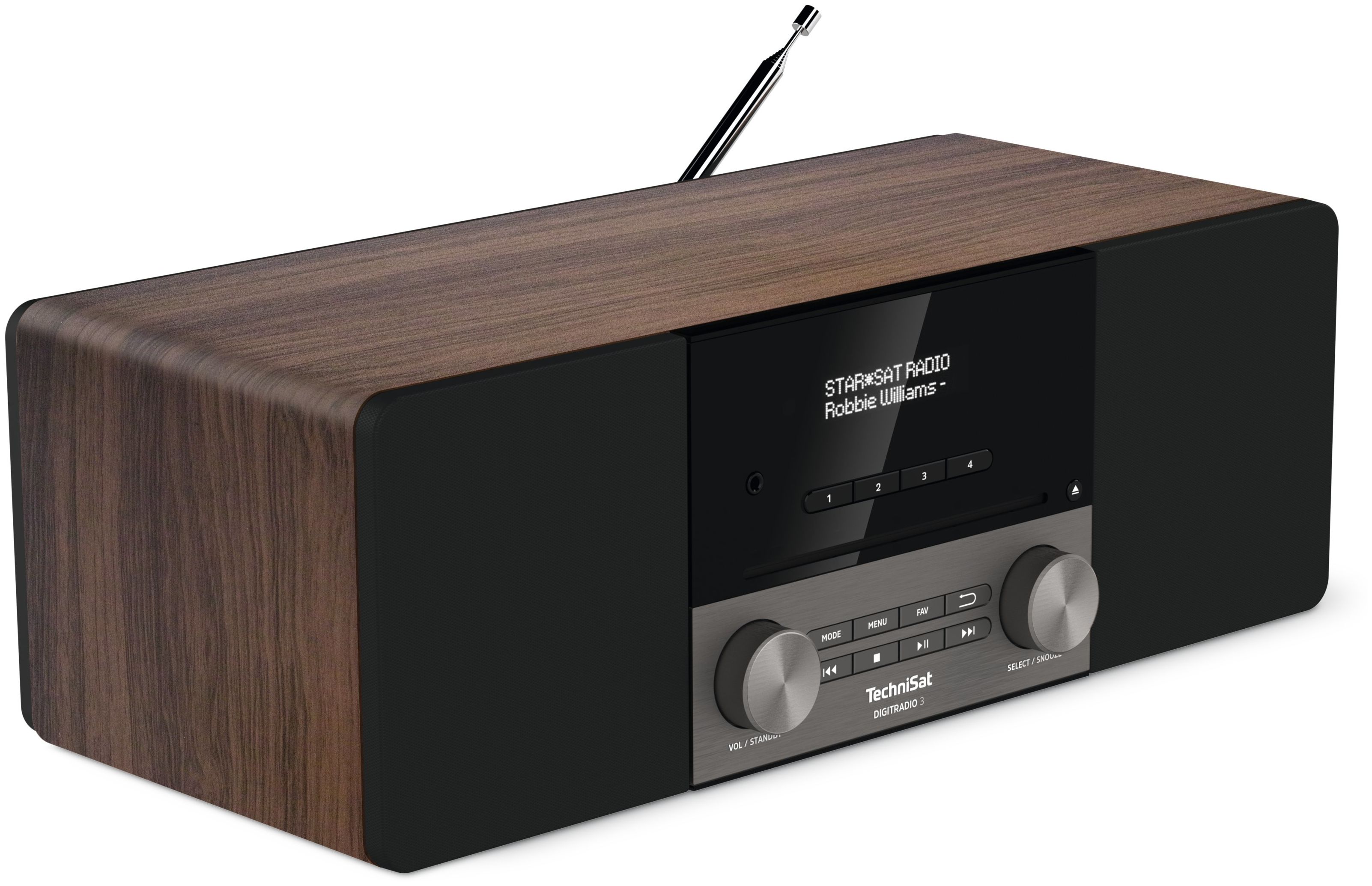 DigitRadio Walnuss) FM Boomstore bei Radio Bluetooth Silber, 3 (Schwarz, DAB+, TechniSat