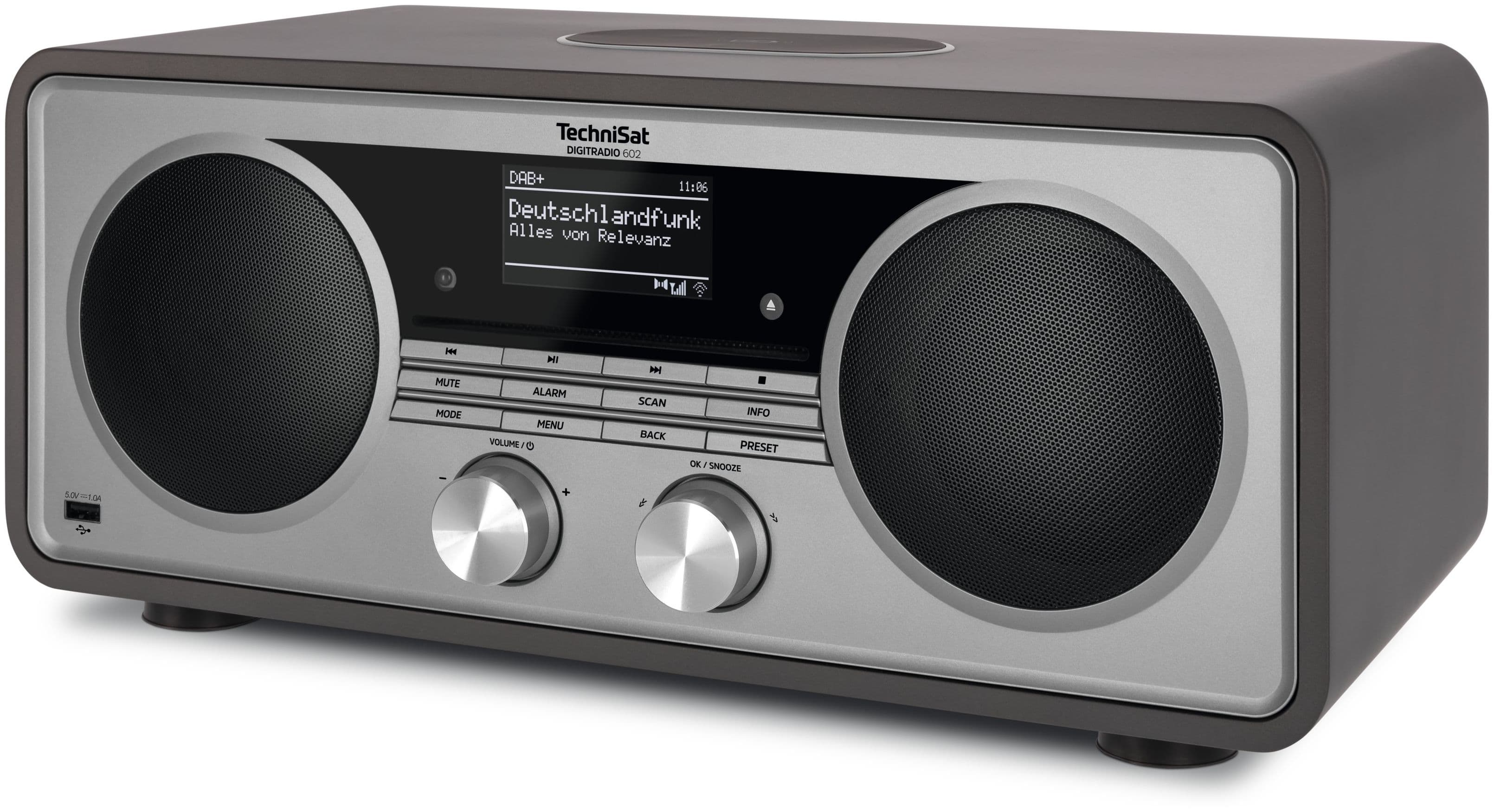 TechniSat DigitRadio 602 Bluetooth DAB+, bei FM Silber) Boomstore (Anthrazit, Radio