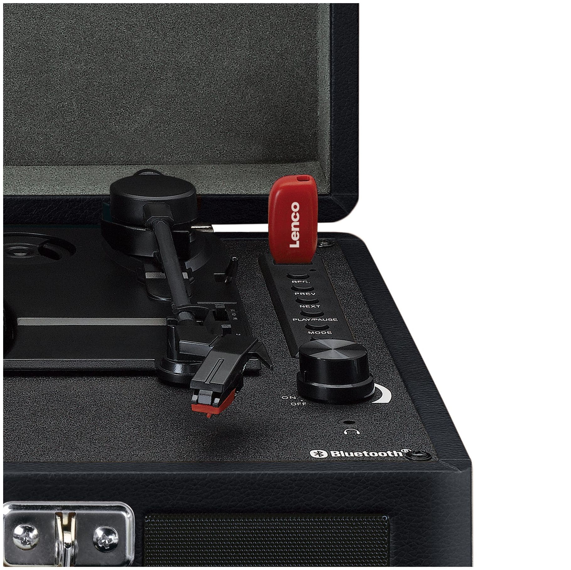 Riemenantrieb mit Lenco (Schwarz) Audio-Plattenspieler Boomstore TT-115 bei