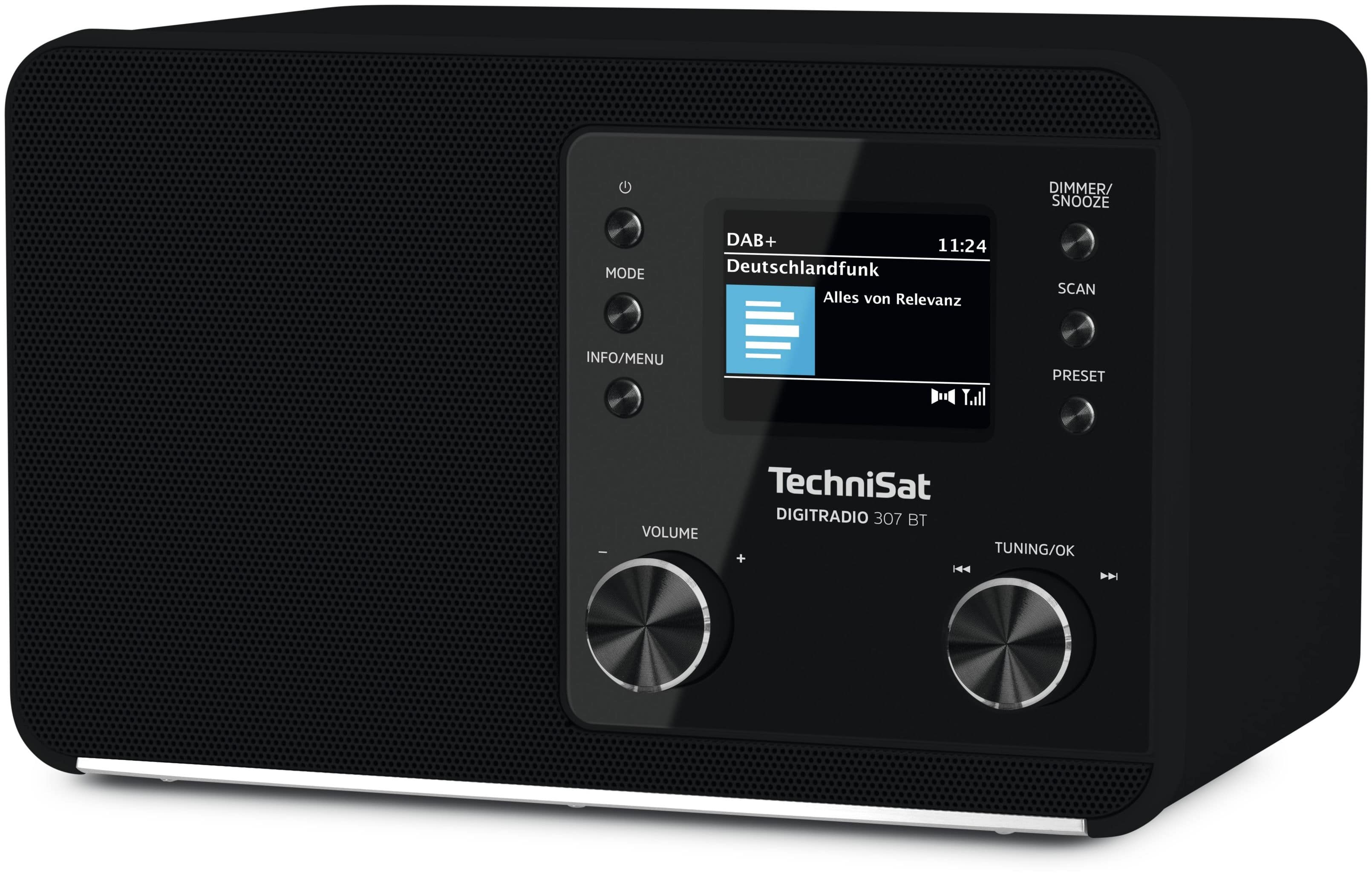 TechniSat Digitradio 307BT Bluetooth DAB+, FM Radio (Schwarz) bei Boomstore