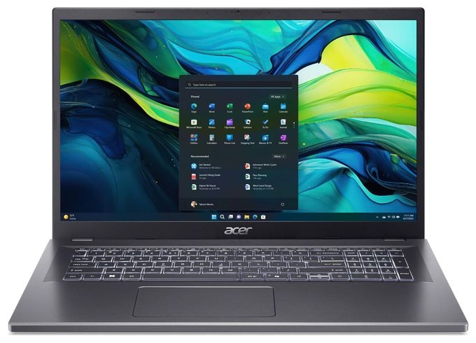 Full HD Notebook 43,9 cm (17.3 Zoll) 1920 x 1080 Pixel 16 GB Ram 512 GB SSD Windows 11 Home Intel Core 7 max. 5,4 GHz  Aspire A17-51M-7991 (Steel Gray) 
