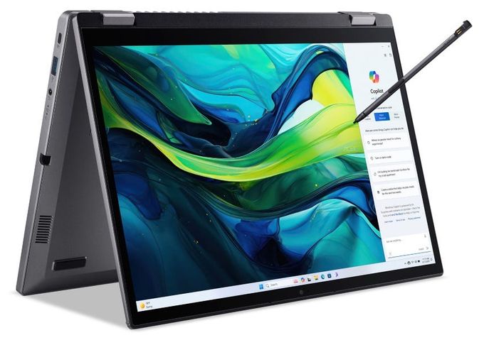 WUXGA Notebook 35,6 cm (14 Zoll) 1920 x 1200 Pixel 1 TB SSD Windows 11 Home Intel Core Ultra 7 max. 4,8 GHz  Aspire Spin ASP14-52MTN (Grau) 
