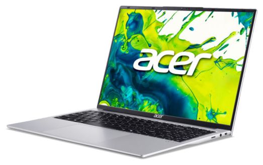 WUXGA Notebook 40,6 cm (16 Zoll) 1920 x 1200 Pixel 8 GB Ram 512 GB SSD Windows 11 Home Intel Core 3 max. 3,9 GHz  Swift SFL16-31P-37FU (Silber) 