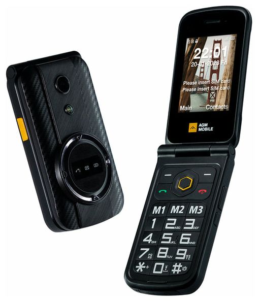 4G Smartphone 7,11 cm (2.8 Zoll) Dual Sim  M8 Flip (Schwarz) 