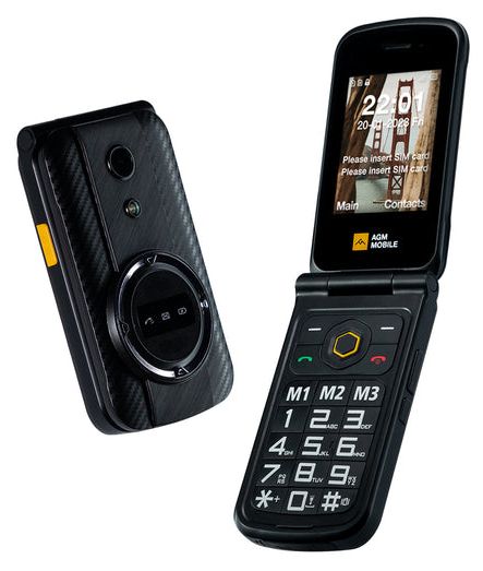 4G Smartphone 7,11 cm (2.8 Zoll) Dual Sim  M8 Flip (Schwarz) 