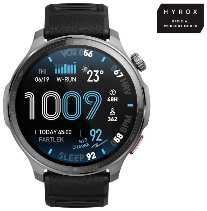 Digital 47 mm Smartwatch Rund 323 ppi  Balance 2 XT (Schwarz) 