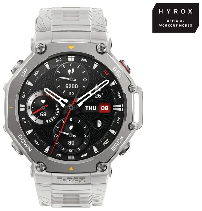 Digital Smartwatch Rund 648 h 322 ppi  T-Rex 3 (Edelstahl) 