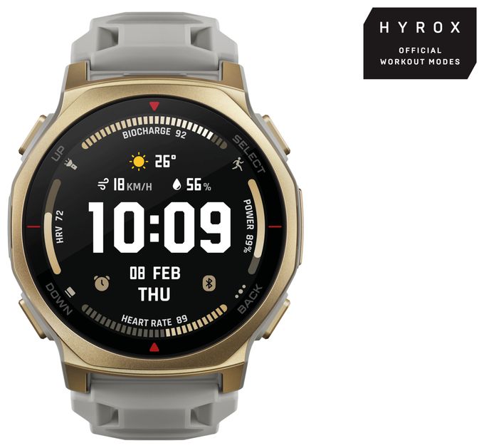Digital 44 mm Smartwatch Rund 353 ppi  T-Rex 3 Pro (Gold) 