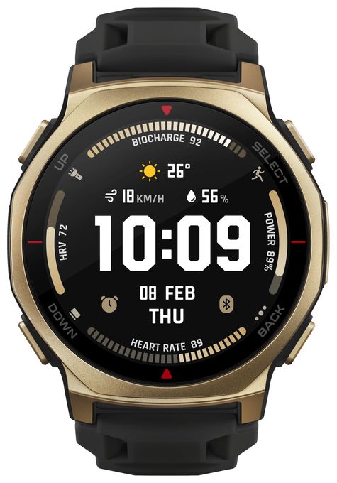 Digital 44 mm Smartwatch Rund 353 ppi  T-Rex 3 Pro (Gold) 