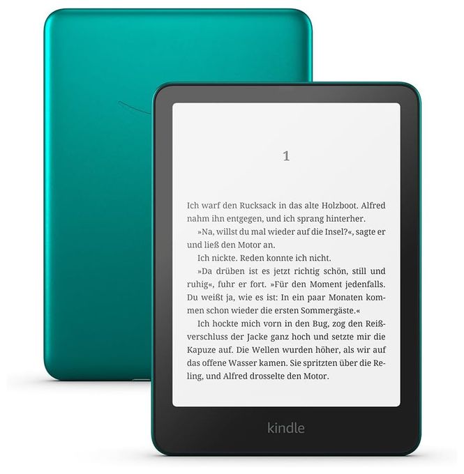 E-Reader 17,8 cm (7 Zoll) 32 GB  Kindle Paperwhite Signature Edition (Grün, Metallisch) 