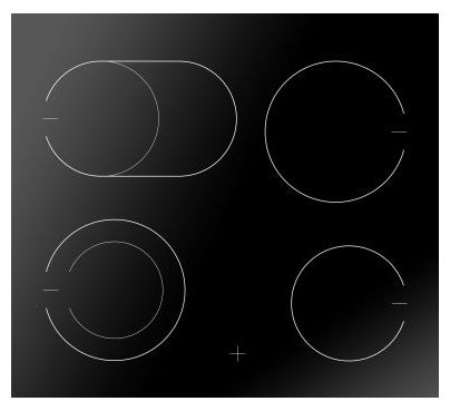 60 cm Glaskeramik Kochfeld/Herdplatte 4 Zone(n) EC742100C herdgebundenes 