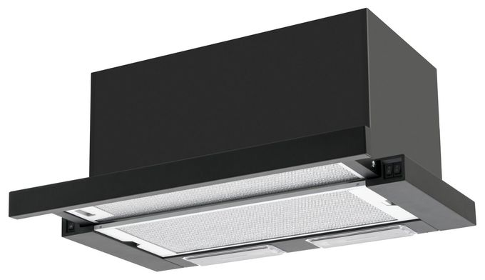 Abluft/Umluft Dunstabzugshaube/Esse Einbau 60 cm (Schwarz) FH664301S 