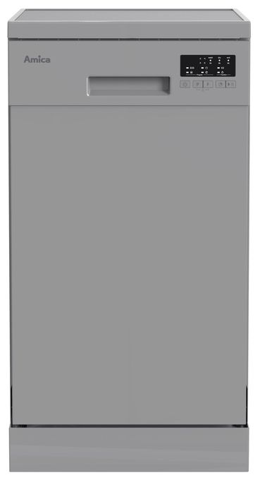 45 cm Geschirrspüler freistehend leise 11 Maßgedecke aquaStop Funktion (Silber) GSP 539 460 