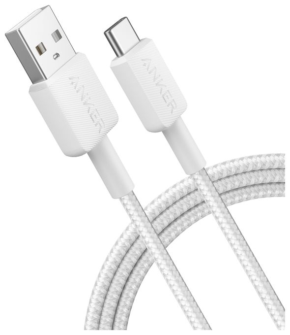 0,48 Gbit/s Stecker Rundkabel USB A auf USB C 1,8 m  322 (Weiß) 
