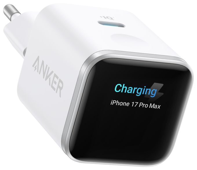45 W Ladegerät  Nano Charger Smart Display (Weiß) 