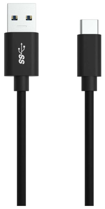 5 Gbit/s Stecker USB A auf USB C 0,12 m  1700-0080 (Schwarz) 