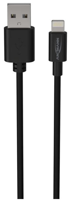 Stecker Rundkabel Lightning auf USB A 1 m  1700-0131 (Schwarz) 