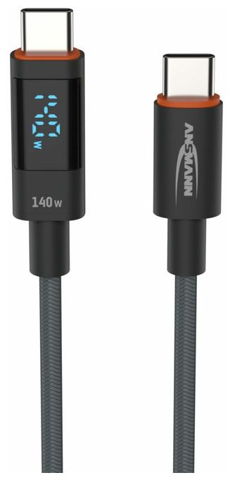 0,48 Gbit/s Stecker Rundkabel USB C auf USB C bis 140 W 2 m  1700-0171 (Anthrazit) 