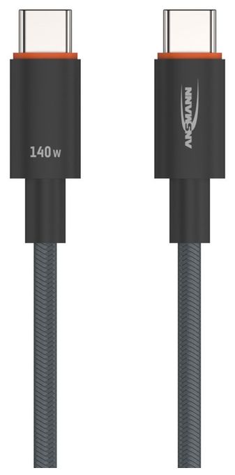 0,48 Gbit/s Stecker Rundkabel USB C auf USB C bis 140 W 0,6 m  1700-0177 (Anthrazit) 