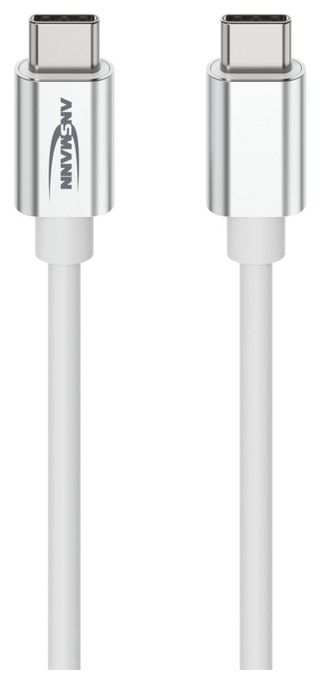 0,48 Gbit/s Stecker USB C auf USB C bis 60 W 1,2 m  1700-0213 (Weiß) 