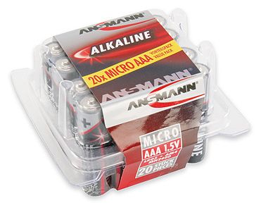 AAA Alkali 1,5 V 20 Stück  Batterie (Mehrfarbig) 