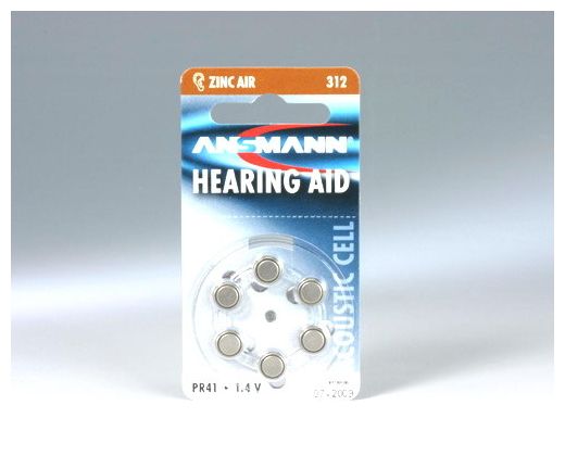 Blister 6 X  Zinc - Air battery, PR 312 