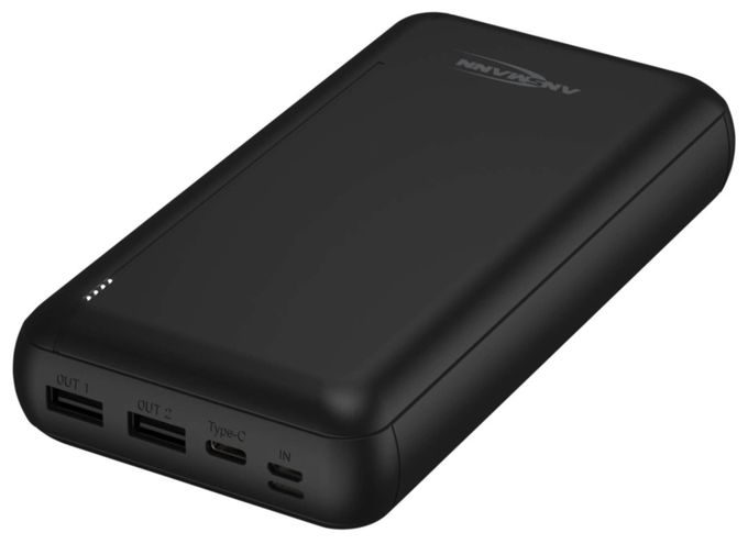 30000 mAh Powerbank Lightning + USB Type-C + Micro-USB  PB212 (Schwarz) 