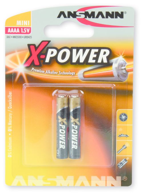 X-Power Alkaline-Batterie AAAA LR8 1,5V 2er Blister 