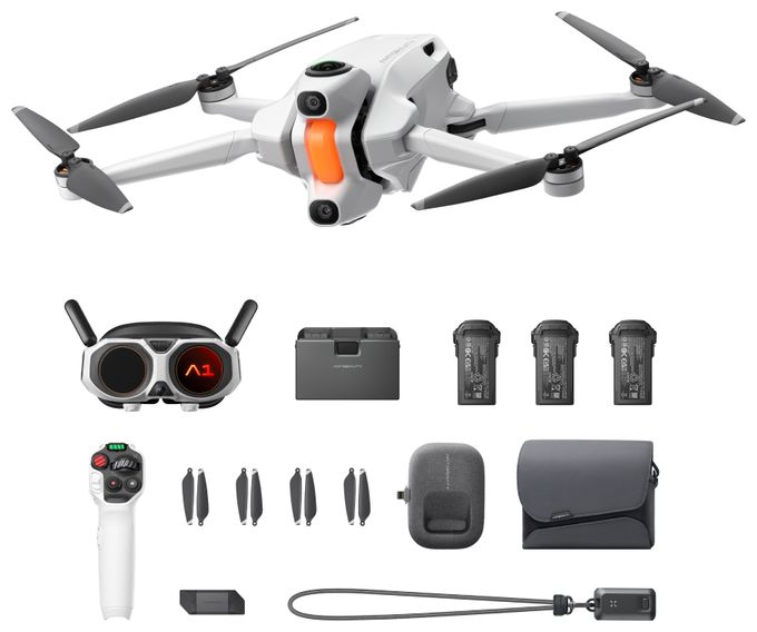Quadrocopter Multicopter/Drohne Flugzeit: 35 min  A1 Infinity Bundle (Weiß) 