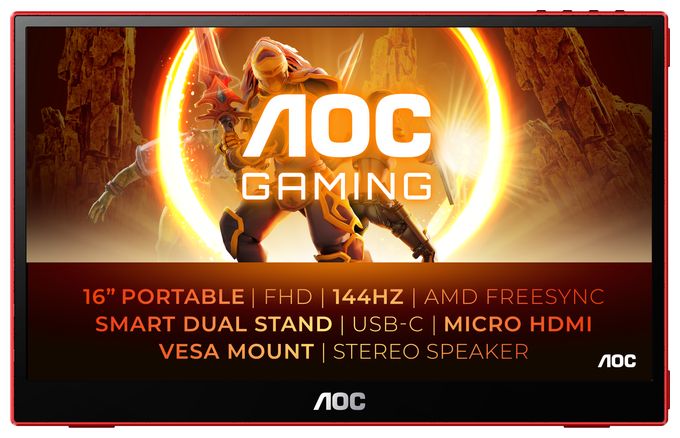 16G3 Mobiler FHD Gaming Monitor 39,6 cm (15.6 Zoll) 16:9 USB-C HDMI 144Hz 4ms 