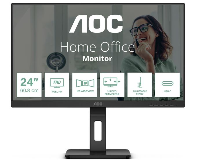 Full HD Monitor 60,5 cm (23.8 Zoll) 16:9 4 ms 300 cd/m²  24P3CV (Schwarz) 