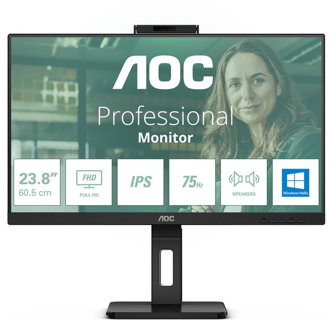 Full HD Monitor 60,5 cm (23.8 Zoll) 16:9 4 ms 300 cd/m²  24P3CW (Schwarz) 