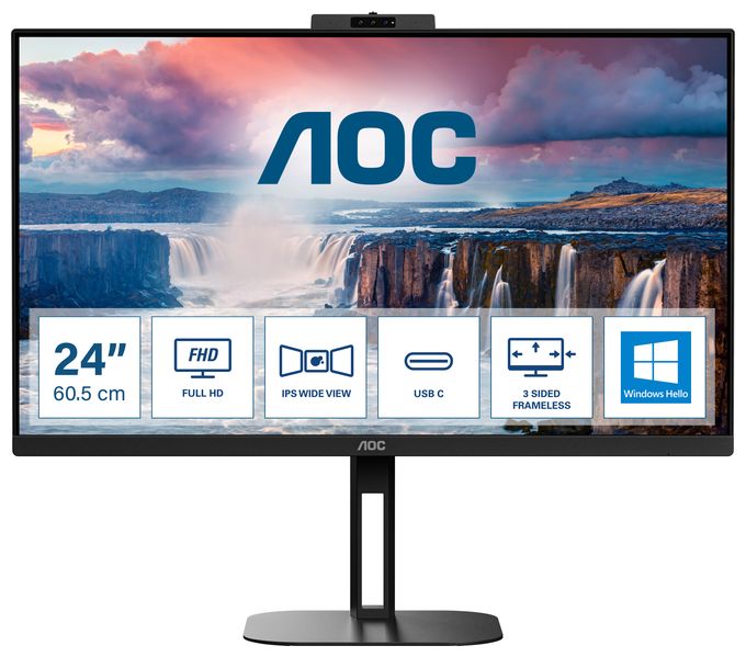 Full HD Monitor 60,5 cm (23.8 Zoll) 16:9 4 ms 300 cd/m²  24V5CW/BK (Schwarz) 