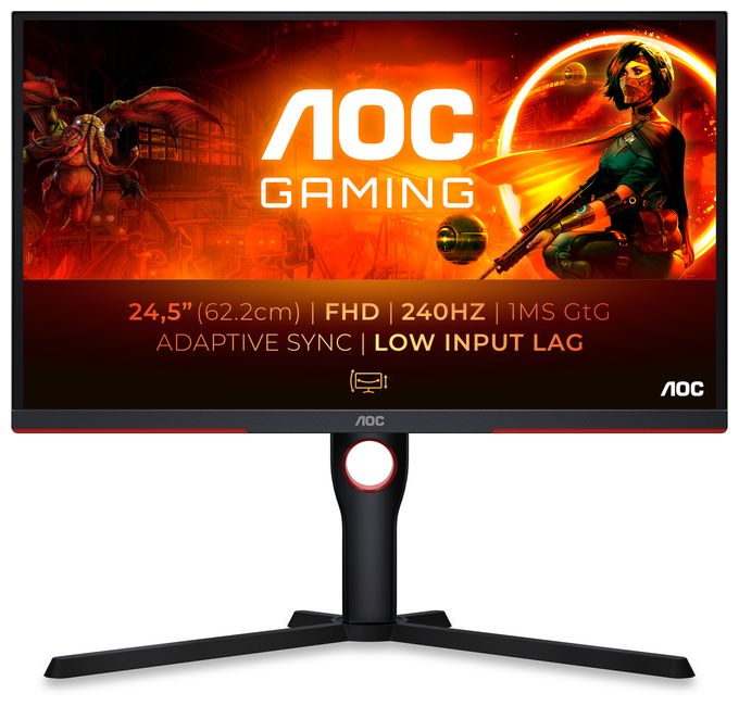 Full HD Monitor 62,2 cm (24.5 Zoll) 16:9 1 ms 300 cd/m²  25G3ZM/BK (Schwarz, Rot) 